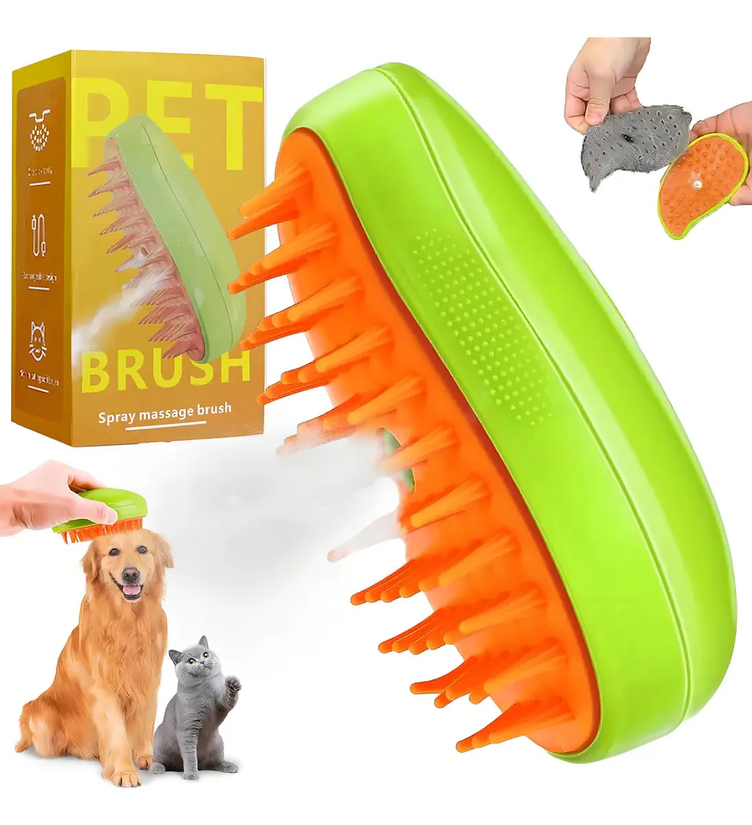 CEPILLO MASAJEADOR PARA MASCOTA