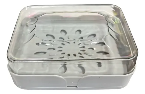 JABONERA PLASTICA CON TAPA