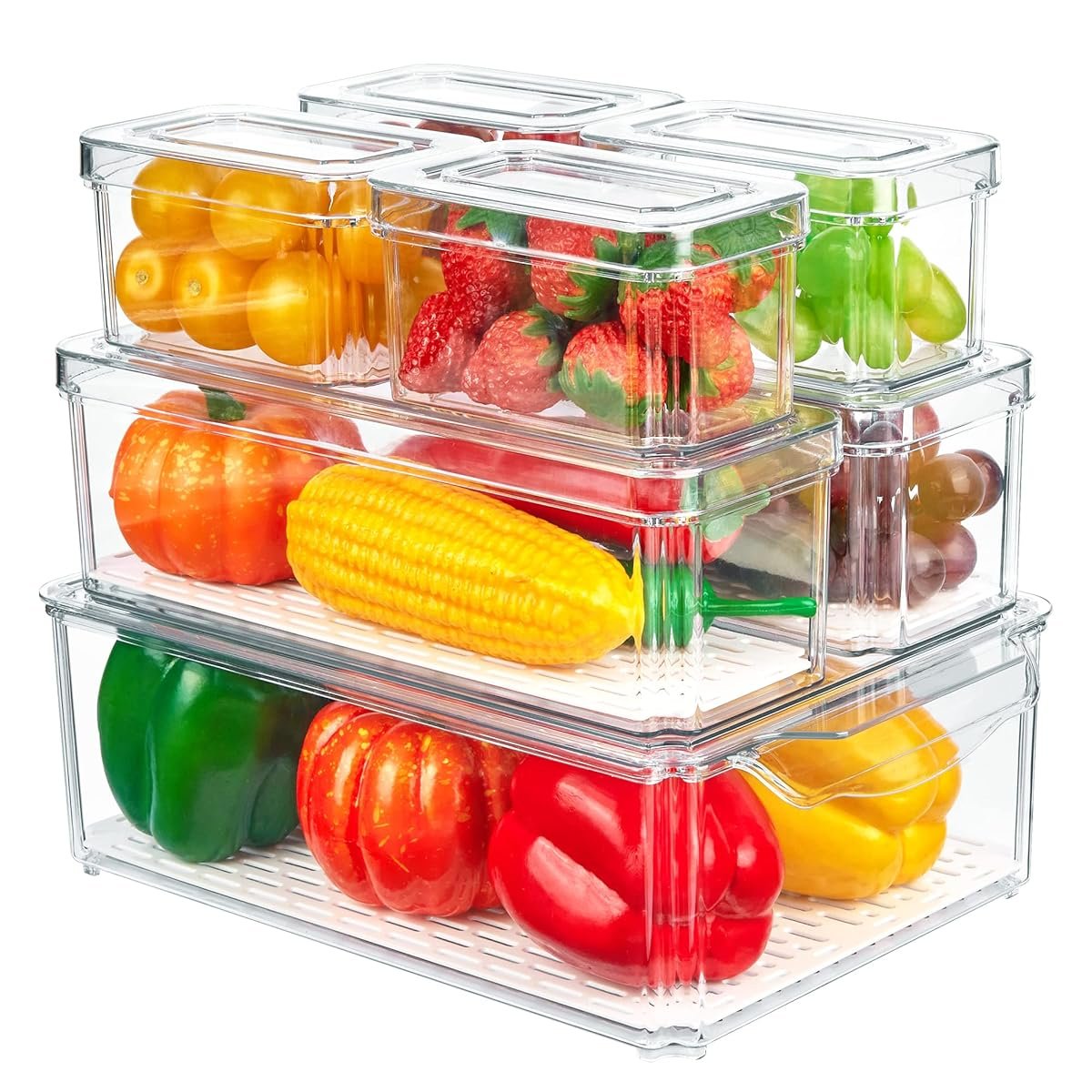 ORGANIZADOR ALIMENTOS  NEVERA 7 PIEZAS