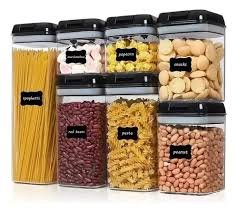 SET DE CONTENEDORES DE ALIMENTOS TIPO TUPPER X 7 UNIDADES