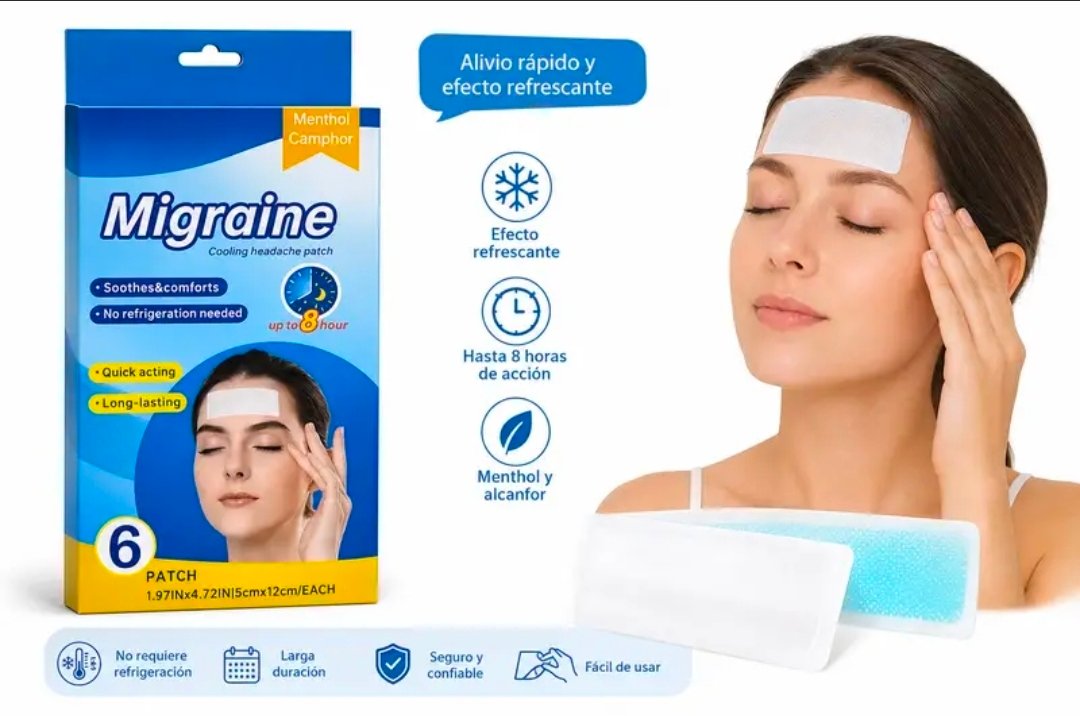 PARCHE GEL PARA MIGRAÑA